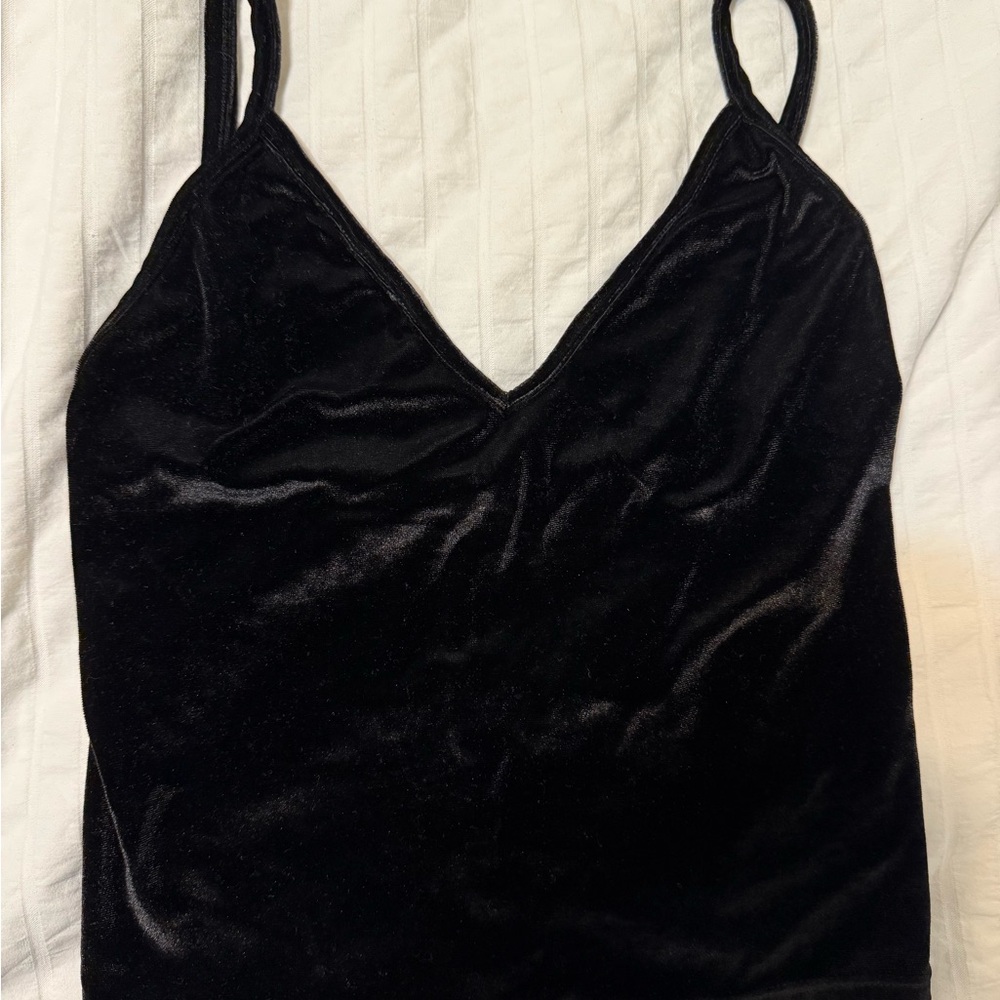 Brandy Melville Black Velvet Camisole